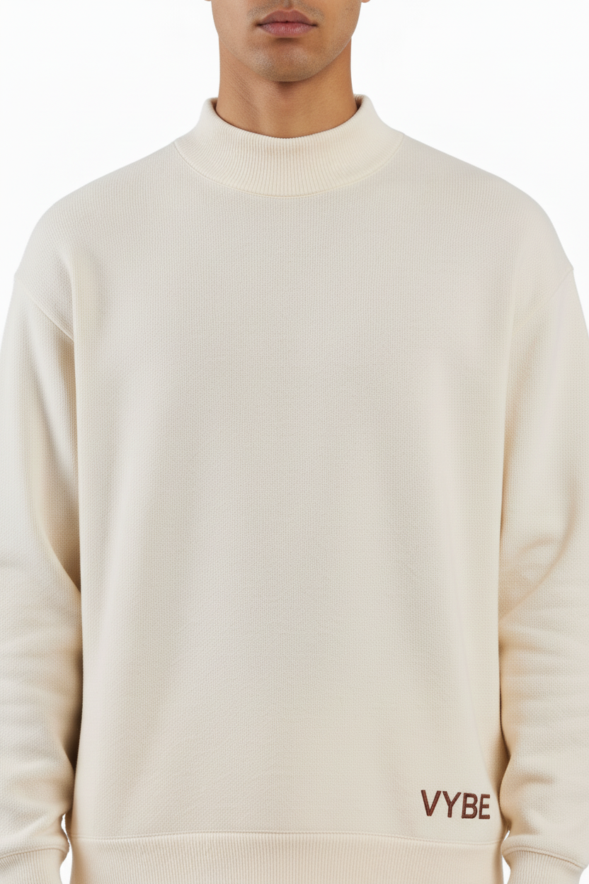 Calm Sweater shoulder and chest detail